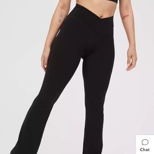 Aerie Cross Over Flared Leggings